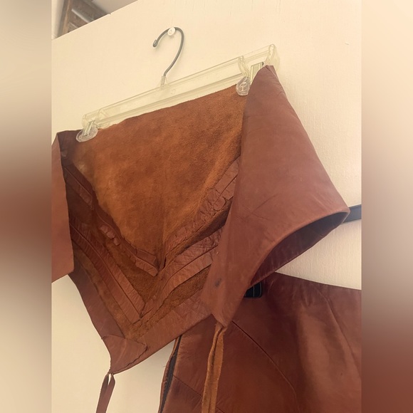 Genuine custom leather skirt and halter set. Soft light brown leather. - Picture 16 of 16